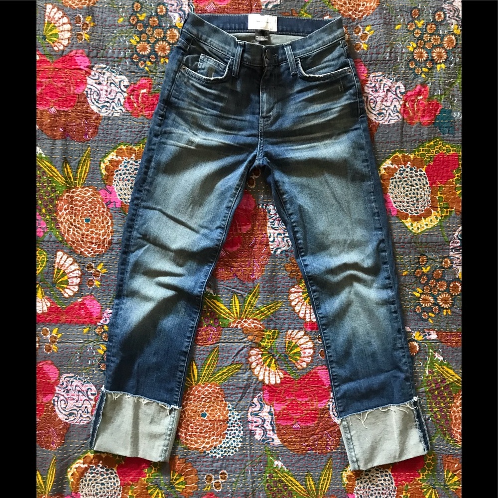 CURRENT ELLIOT EXAGGERATED CUFF SKINNY IN SWINDLER  SIZE 25
